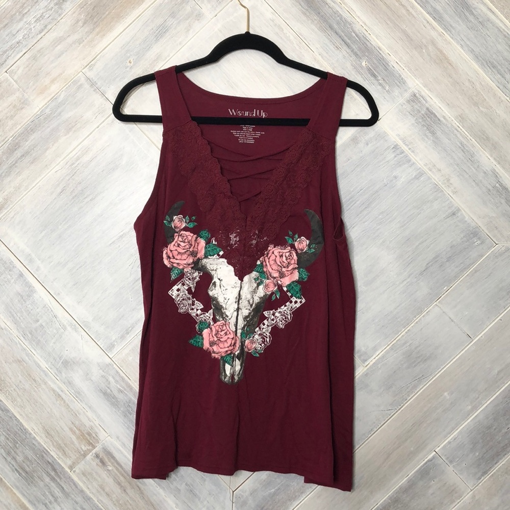 Bull Skull design tank top